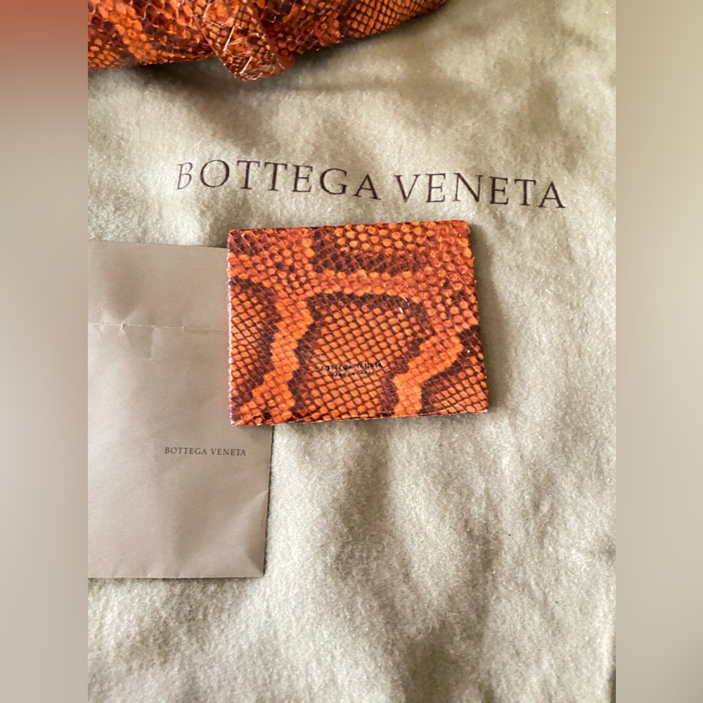 Bottega Veneta Python Skin Orange Leather Shoulde… - image 6